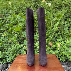 BCBG MAXAZRIA "Charlize" Brown Suede Tall Boots